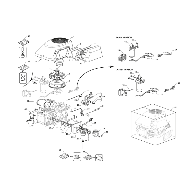 Stiga VILLA 12 (2F2700141-S16 [2016-2020]) Parts Diagram,  Carburettor, Air Cleaner Assy_0
