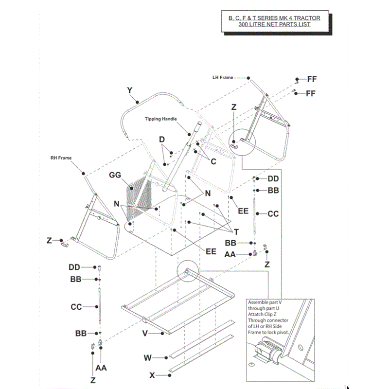 Westwood B, C F & T Series Net Assy 2014 Not HE (2014) Parts Diagram, Main Assembly