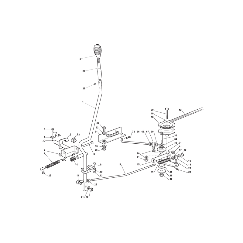 Mountfield 1228HB Ride-on (2T0220213-MFR [2014]) Parts Diagram, Blades Engagement