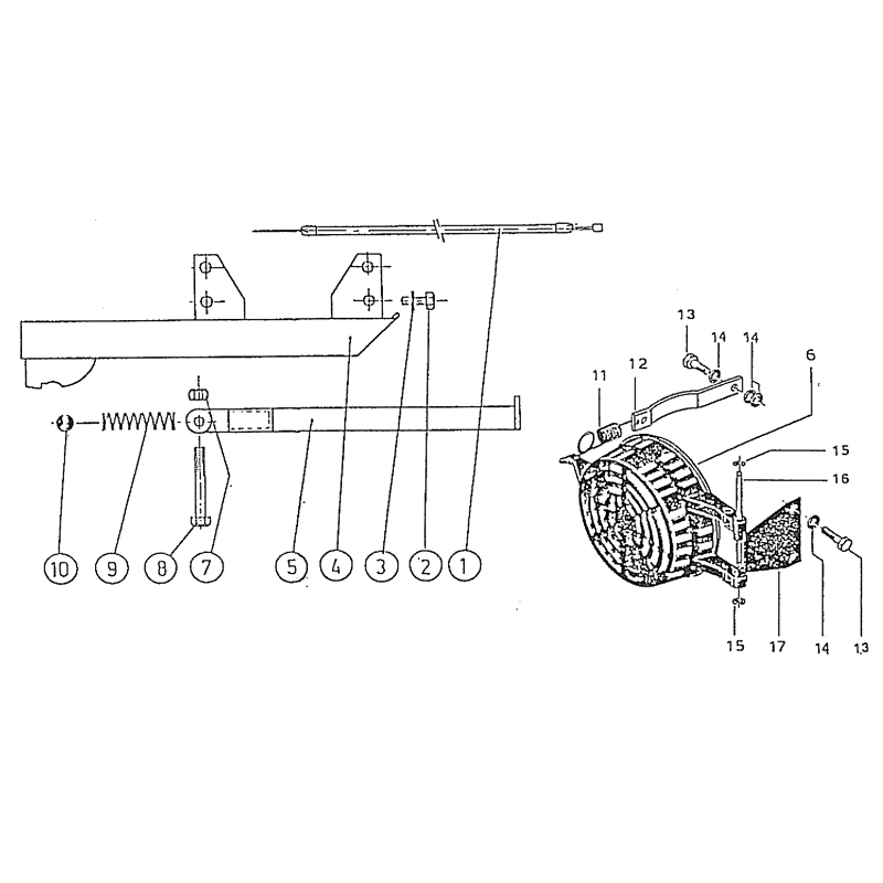 Bertolini 211 (211) Parts Diagram, Bumper and pulley guard