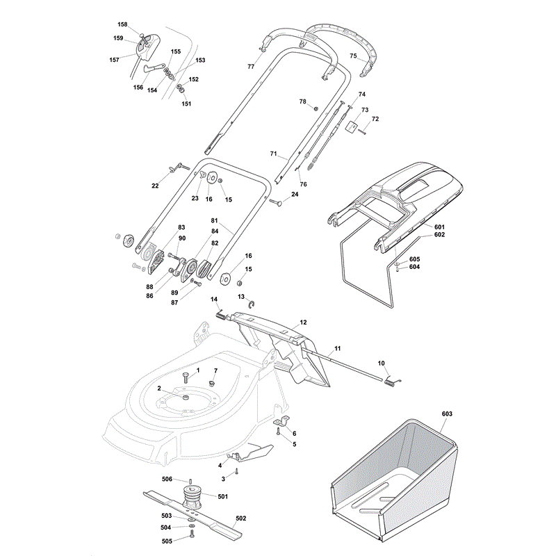Mountfield 462PD Petrol Rotary Mower (2008) Parts Diagram, Page 1