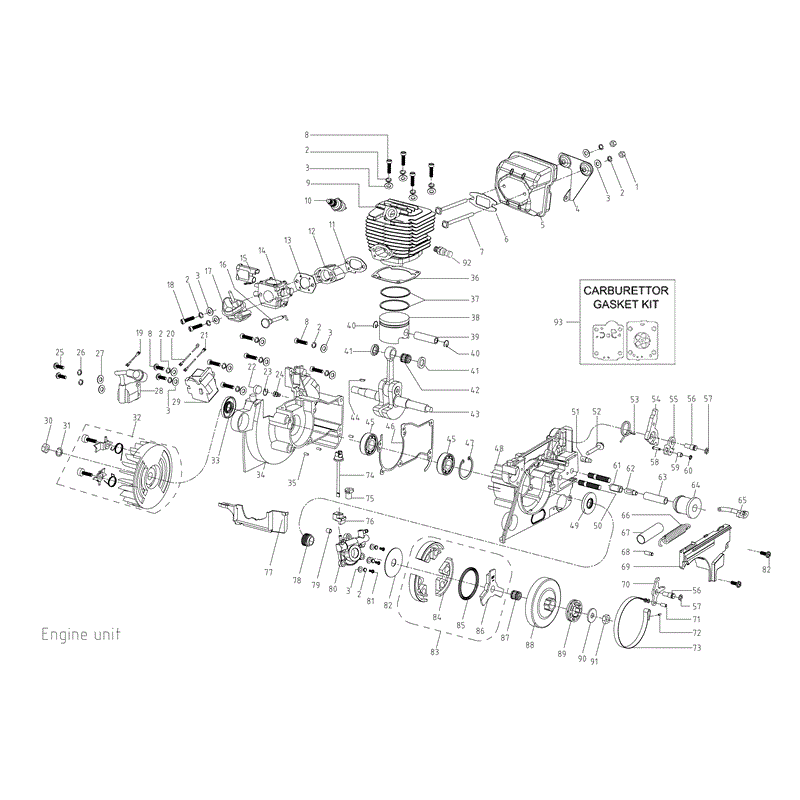 Mitox 6220 Chainsaw (6220 Chainsaw From 05/2013) Parts Diagram, ENGINE