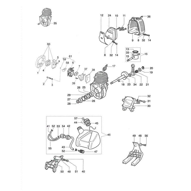 Efco Stark 25TR (2009) Parts Diagram, Page 1