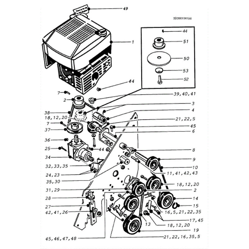 Hayter Ambassador Cylinder Lawnmower (390T001141-390T002000) Parts Diagram, Drive