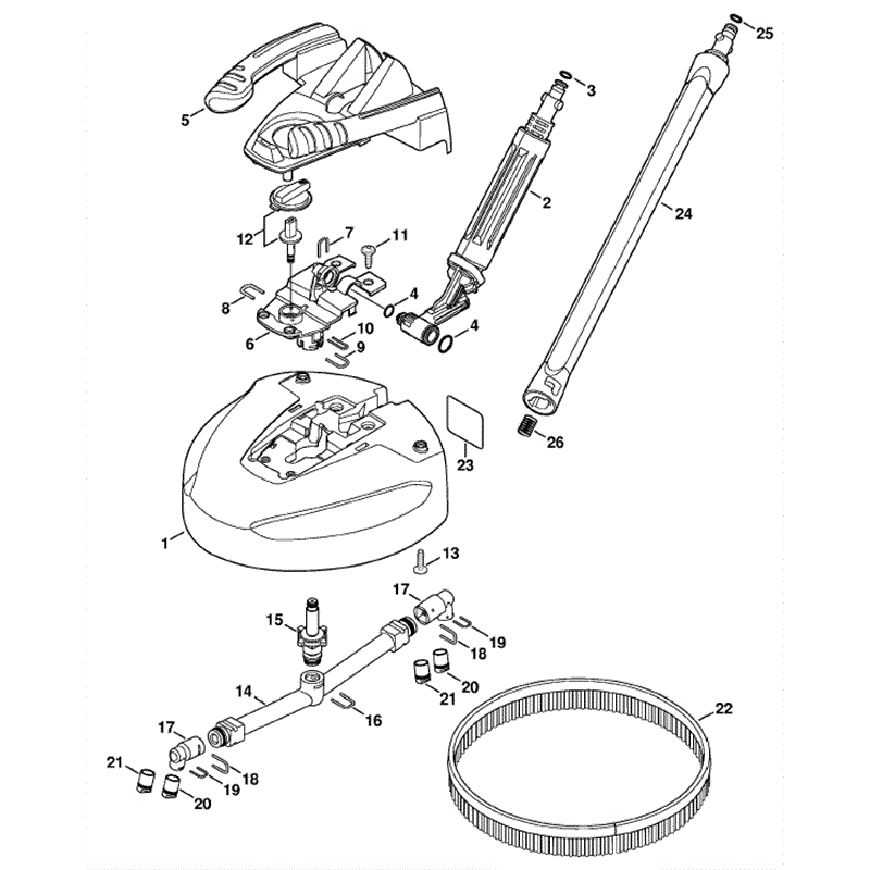 Stihl RE 128 PLUS Pressure Washer (RE 128 PLUS) Parts Diagram, Patio Cleaner RA 101