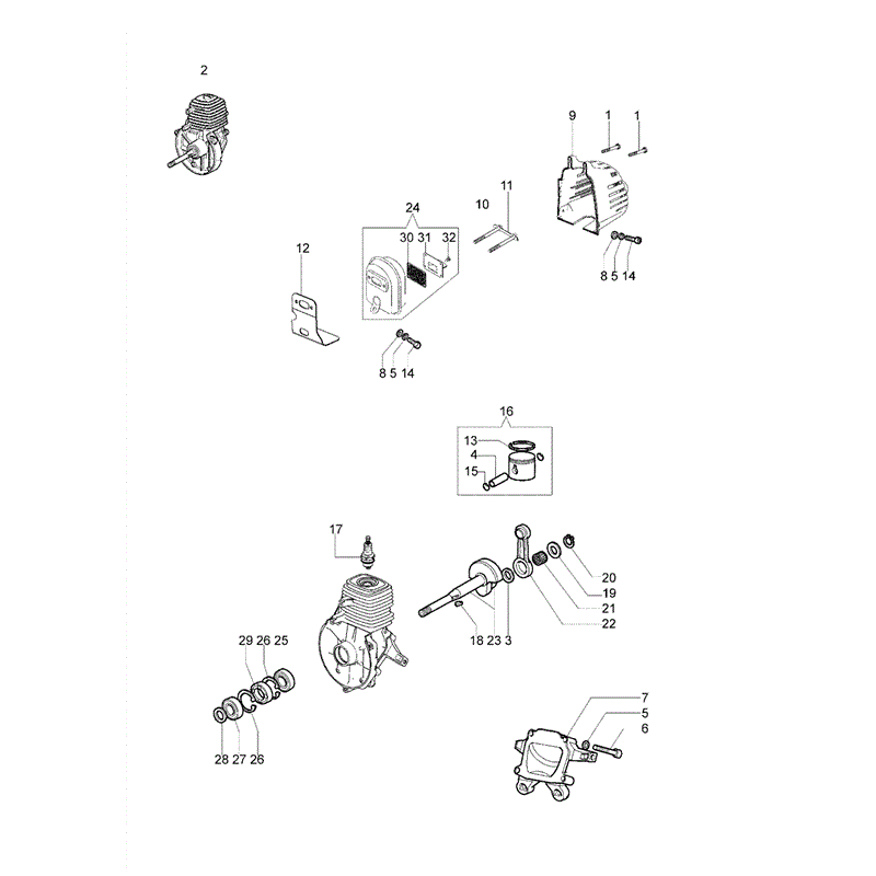 Efco STARK-2500TR (2011) Parts Diagram, Page 1