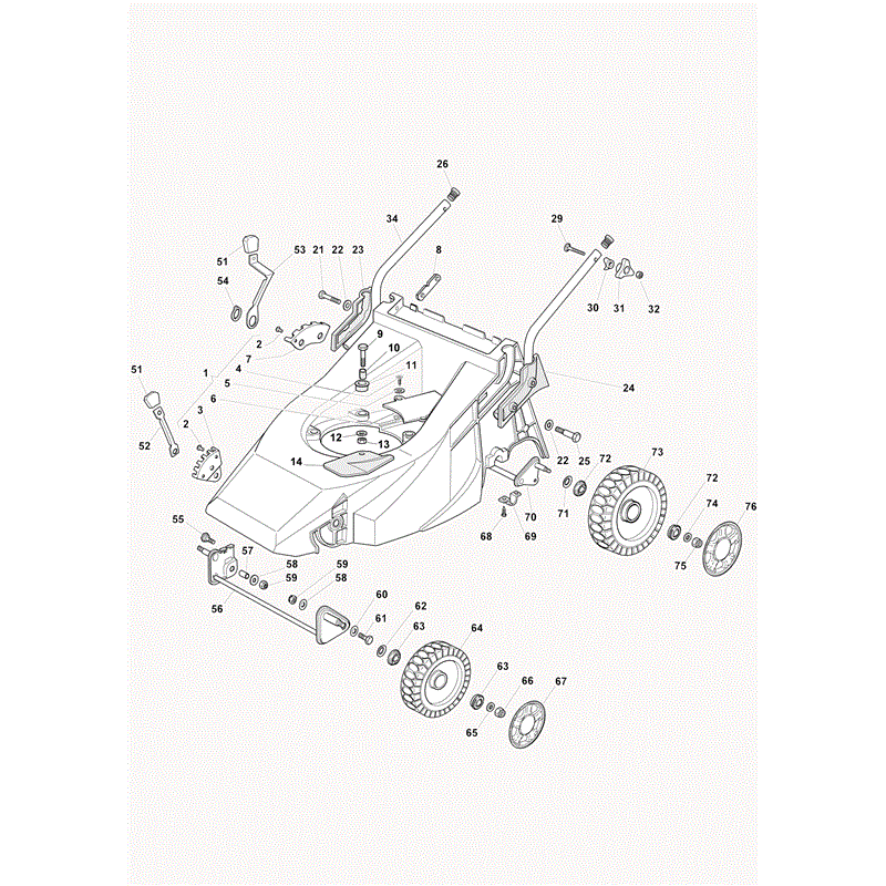 Castel / Twincut / Lawnking XP50HS (2010) Parts Diagram, Chassis