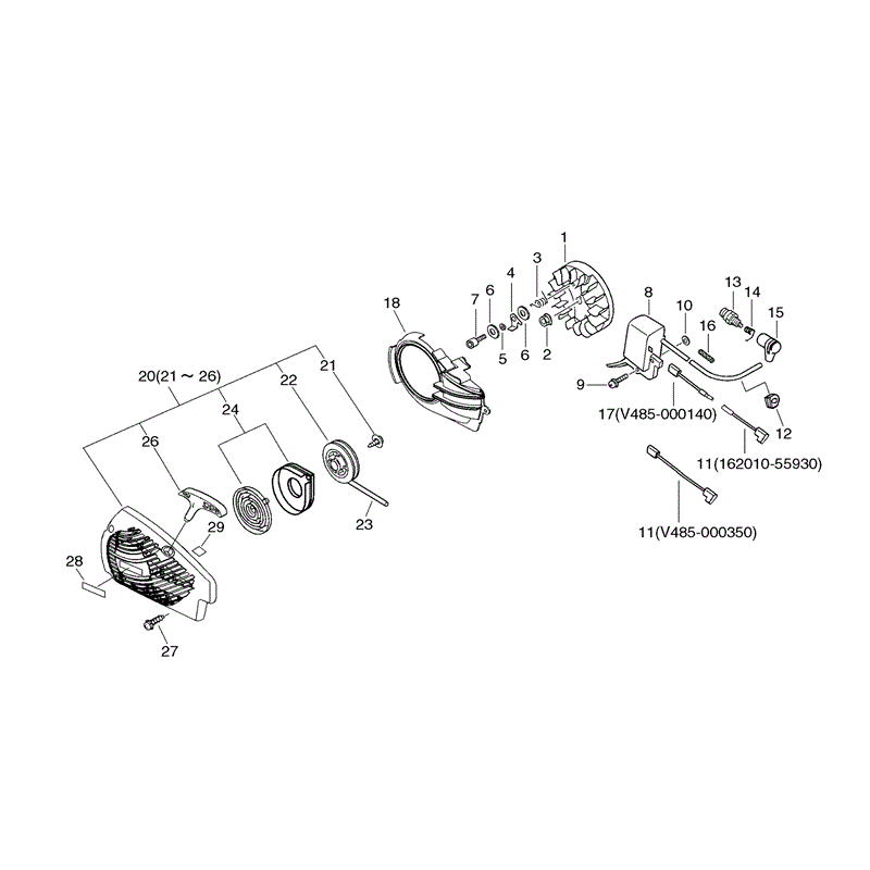 Echo CS-350T Chainsaw (CS350T) Parts Diagram, Page 3