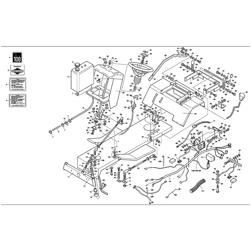 Westwood S1600 36" Tractor (1998) Parts Diagram, Page 3