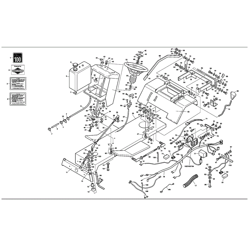 Westwood S1600H 36" Tractor (S1600H36) Parts Diagram, Page 3