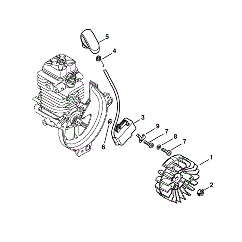 Stihl FS 110 Brushcutter (FS110) Parts Diagram, Ignition system