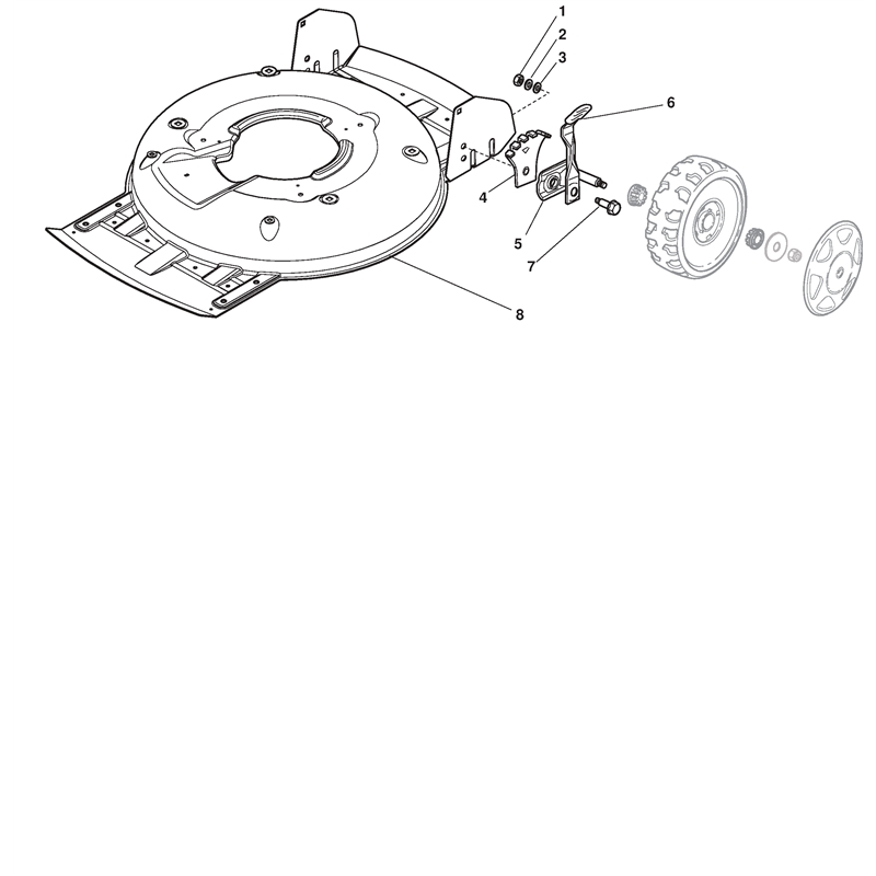 Mountfield 5010 HP  Petrol Rotary Mower (291501043-M08 [2008]) Parts Diagram, Deck And Height Adjusting