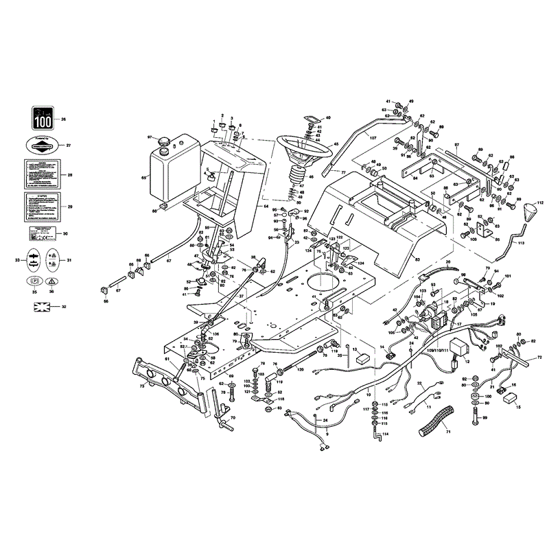 Westwood T1600 36" Tractor (T160036) Parts Diagram, Page 3