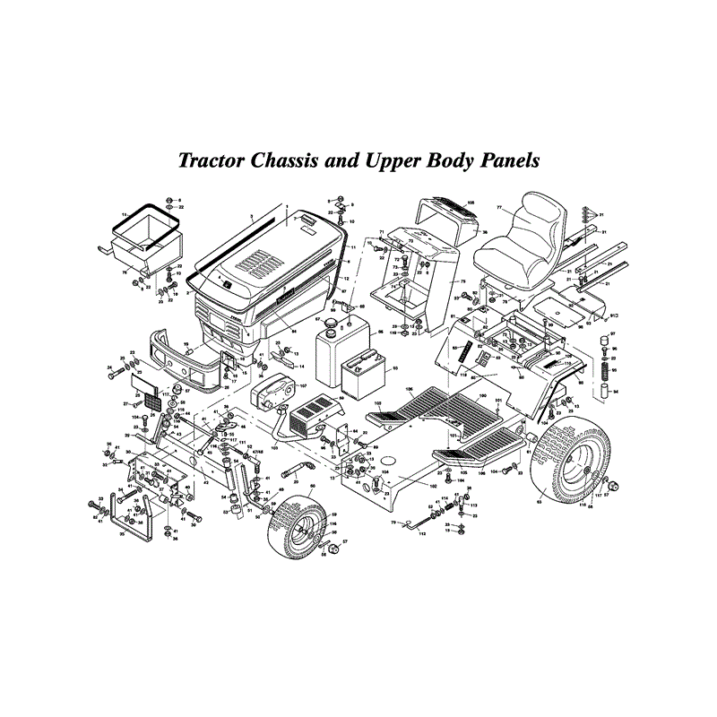 Westwood T1600 42" Tractor (T160042) Parts Diagram, Page 2
