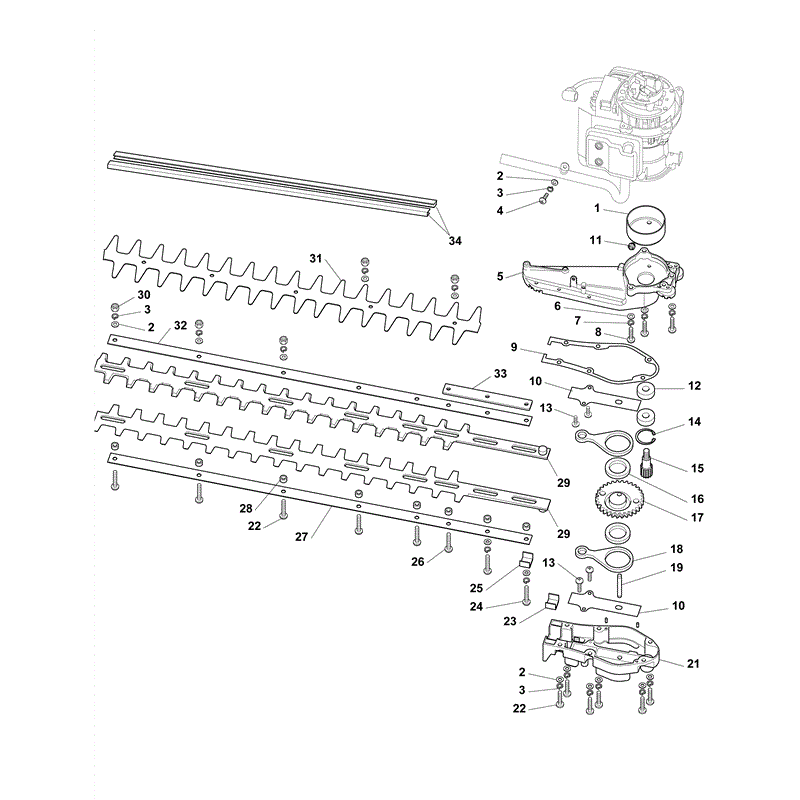 Mountfield MHJ2424 Petrol Hedgetrimmer (252900003/M10) (2011) Parts Diagram, Page 3