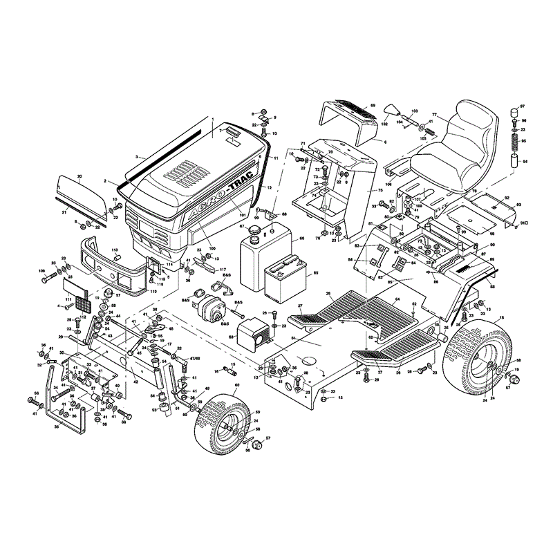 Westwood S1300 Agro 36" Tractor  (S130036AGRO) Parts Diagram, Page 2