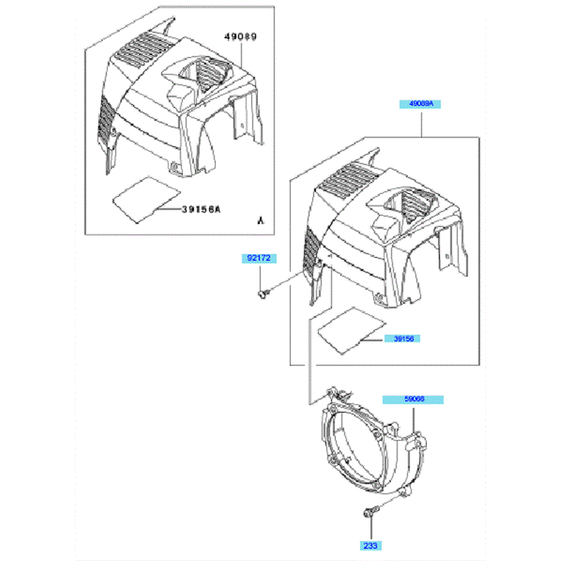 Kawasaki KBH35A  (HA035B-BS50) Parts Diagram, Cooling Equipment
