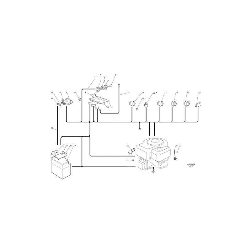 Castel / Twincut / Lawnking F72HYDRO (F72 Hydro Ride On Mower) Parts Diagram, Page 12