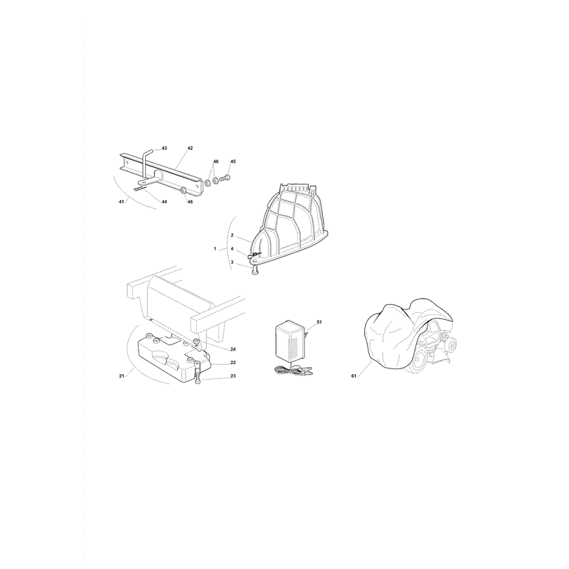 Castel / Twincut / Lawnking J98SHYDRO (J98 S Hydro Lawn Tractor) Parts Diagram, Page 13