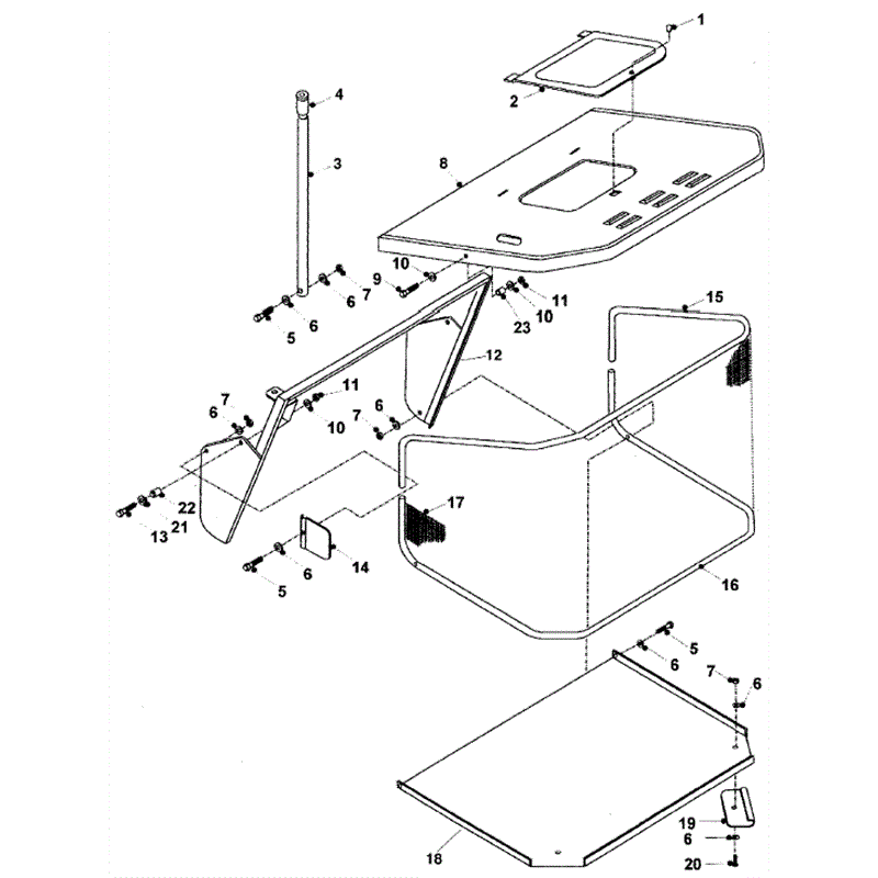 Hayter 15/38 (155N) Parts Diagram, Powered Grass Net '94-'95