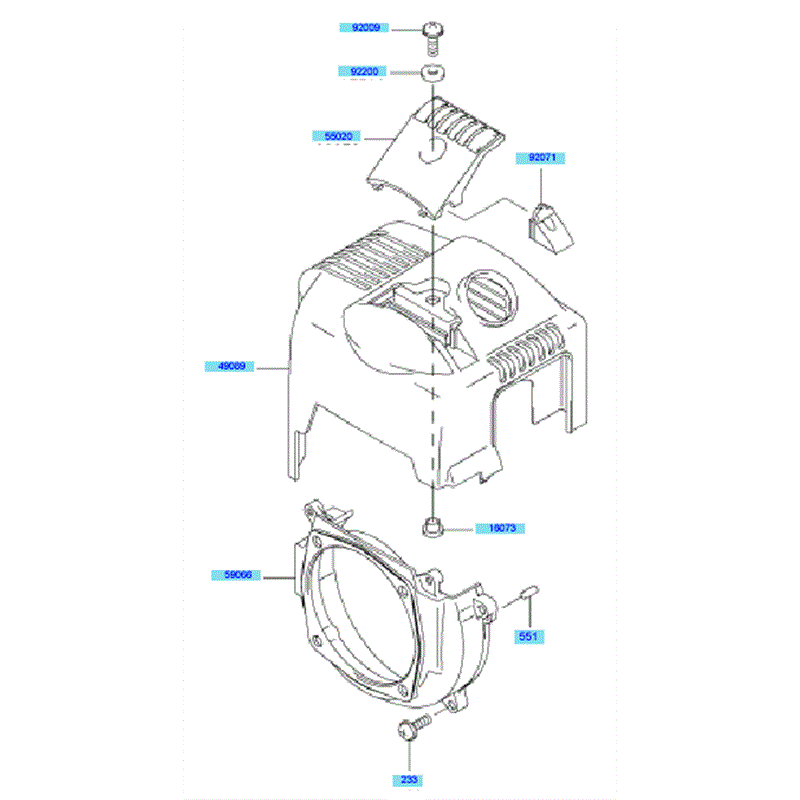 Kawasaki KBH34A (HA034G-BS50) Parts Diagram, Cooling Equipment