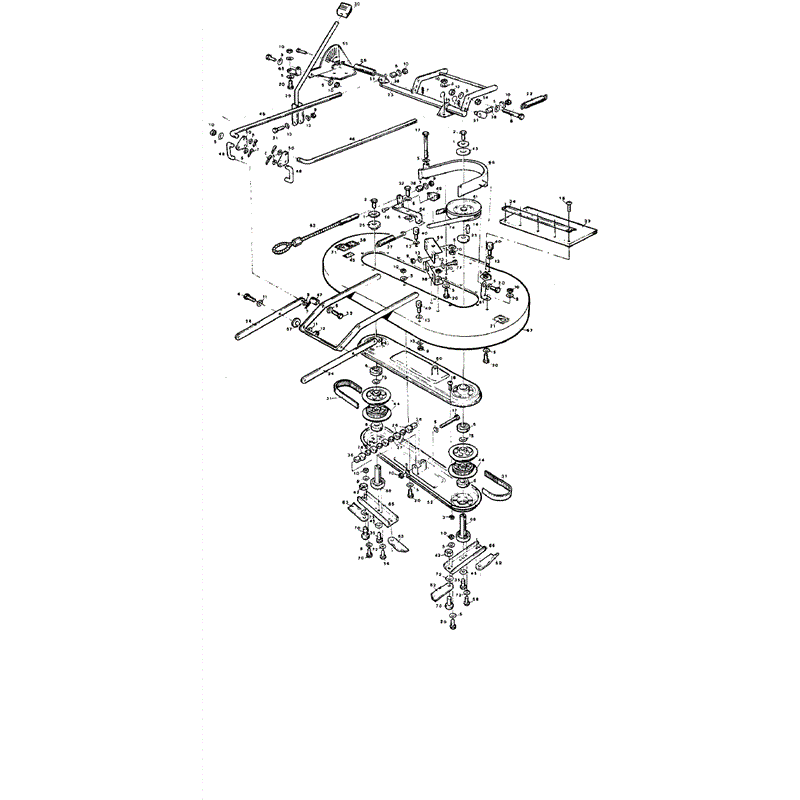 1989 S-T & D SERIES WESTWOOD TRACTORS (1989) Parts Diagram, 42" contra rotating cutter deck