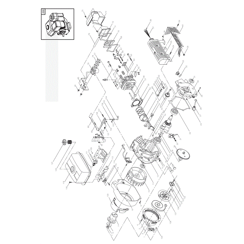 Mountfield SM55 Engine (2007) Parts Diagram, Page 1
