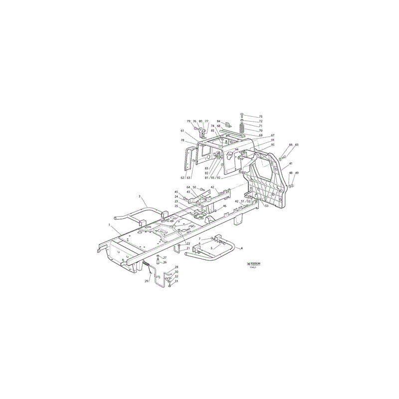 Castel / Twincut / Lawnking JP98SHYDRO (JP98 S Hydro Lawn Tractor) Parts Diagram, Page 1
