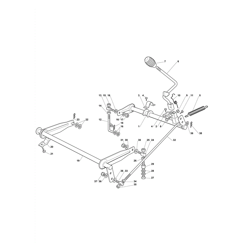 Castel / Twincut / Lawnking XE80VD (2010) Parts Diagram, Cutting Plate Lifting
