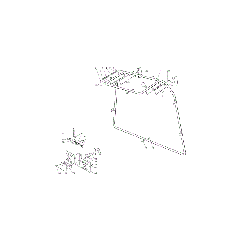Castel / Twincut / Lawnking JR92HYDRO (JR92 Hydro Lawn Tractor) Parts Diagram, Page 14