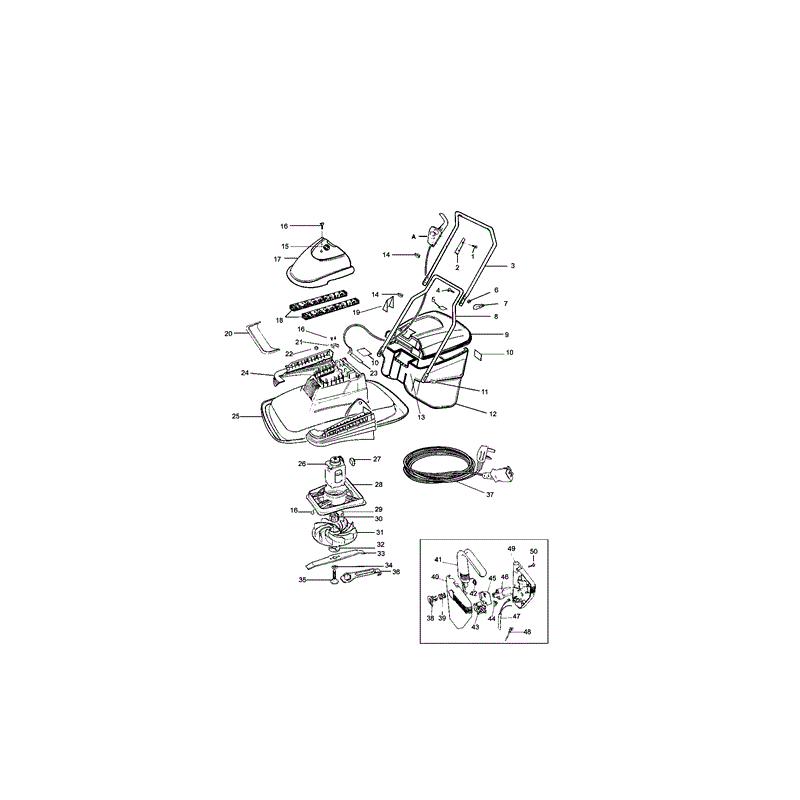 Flymo Hovervac HV3000 (9633072) Parts Diagram, Page 1