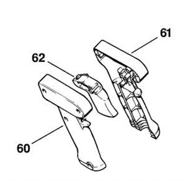 Stihl FS 62 Brushcutter (FS62R) Parts Diagram, G_-Two-handed handle bar, Drive tube