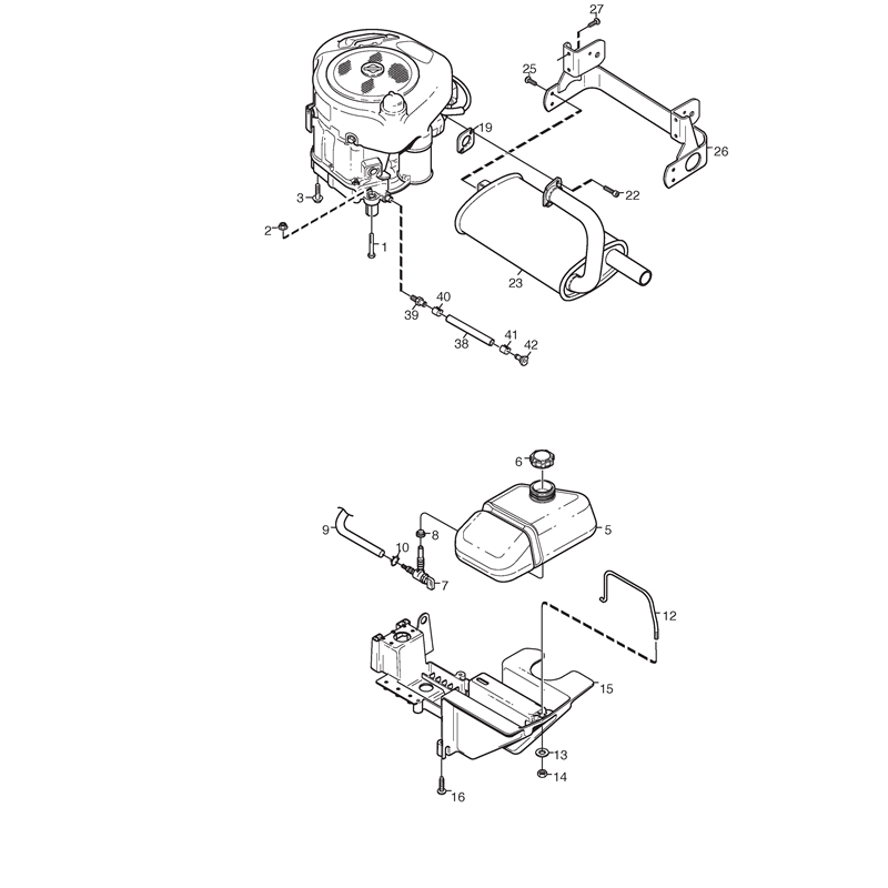 Stiga VILLA 13 (13-2717-56 [2015]) Parts Diagram, Engine_0