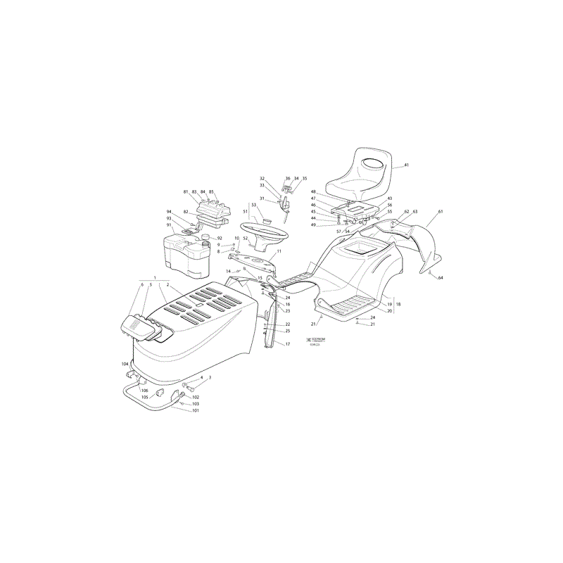 Castel / Twincut / Lawnking JR98SHYDRO (JR98 S Hydro Lawn Tractor) Parts Diagram, Page 2