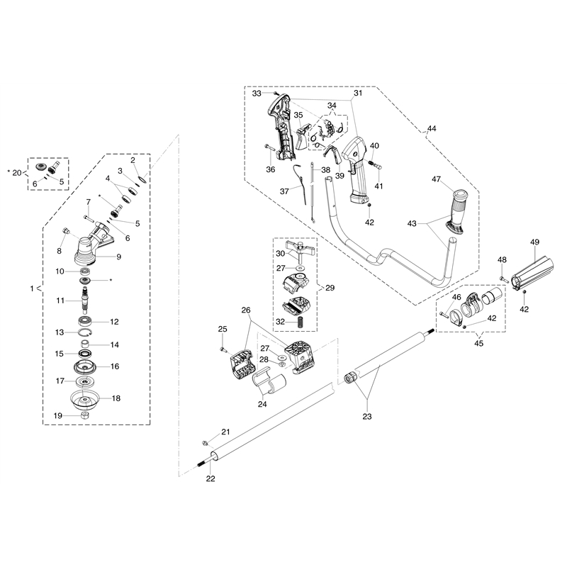 Oleo-Mac BC 350 T (BC 350 T) Parts Diagram, Transmission