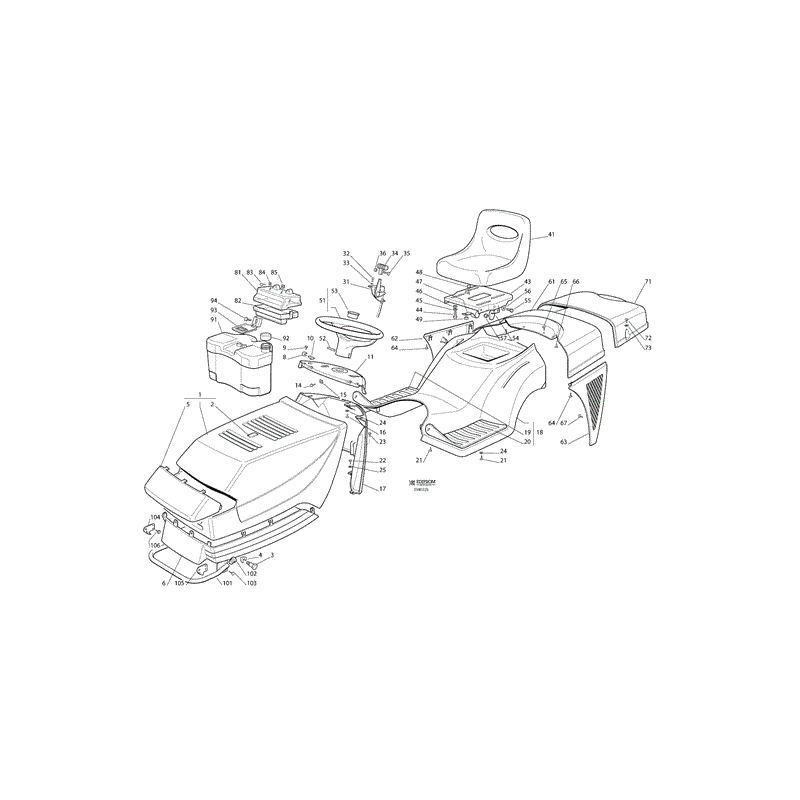Castel / Twincut / Lawnking JT92 (JT92 Lawn Tractor) Parts Diagram, Page 2
