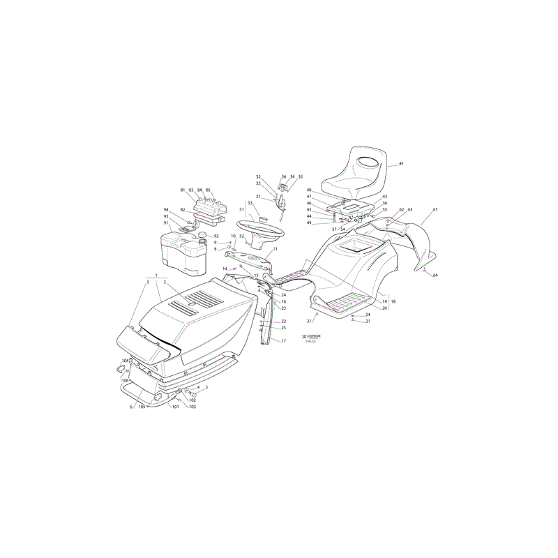 Castel / Twincut / Lawnking JT98S (JT98 S Lawn Tractor) Parts Diagram, Page 2