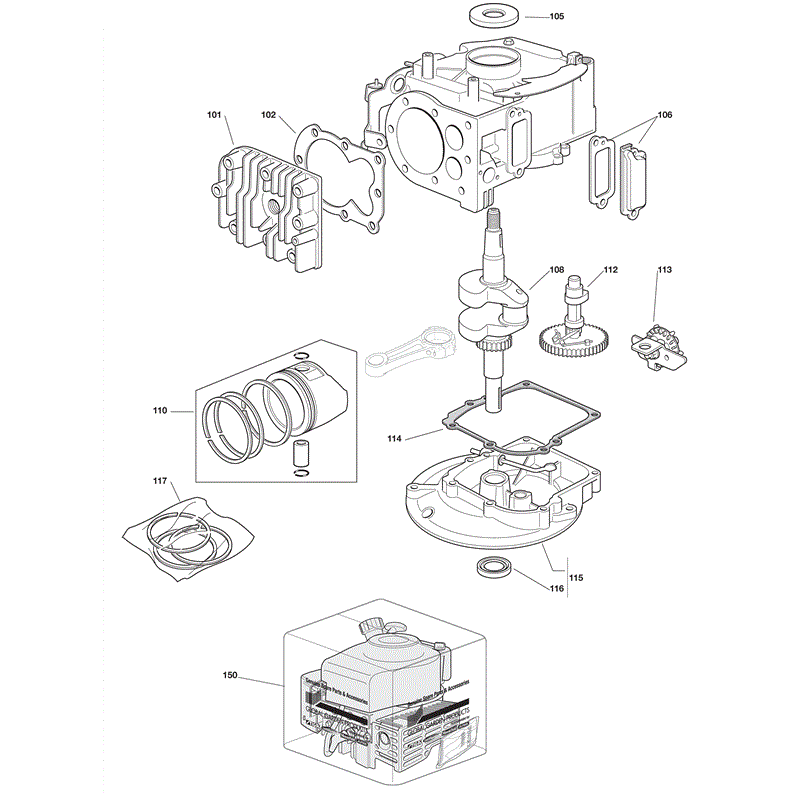 Castel / Twincut / Lawnking SV150-T (2009) Parts Diagram, Page 2