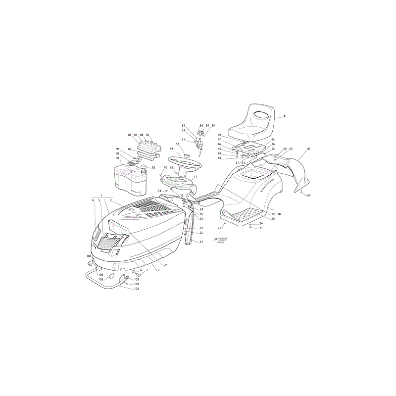 Castel / Twincut / Lawnking JTP98SHYDRO (JTP98 S Hydro Lawn Tractor) Parts Diagram, Page 2