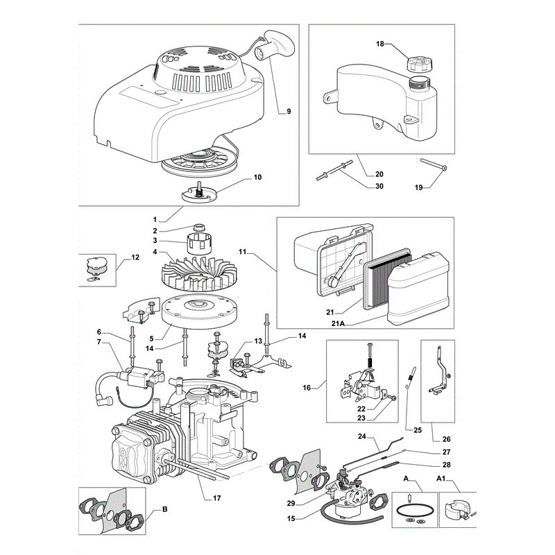 Mountfield SP536 (RM55 160cc OHV) (2011) Parts Diagram, Page 10