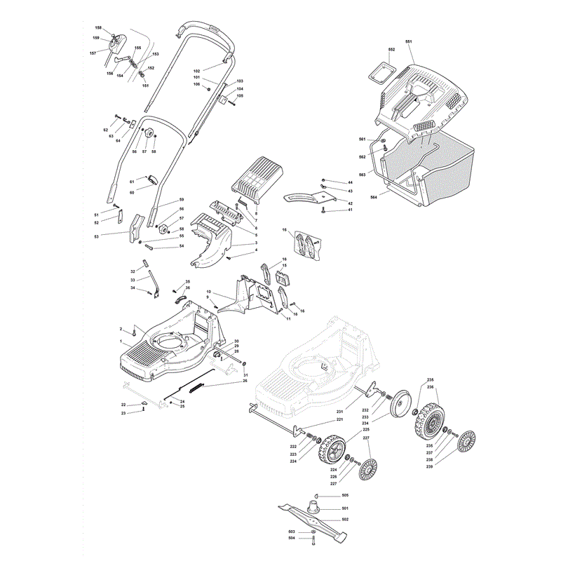 Mountfield M4510HP  (2008) Parts Diagram, Page 1