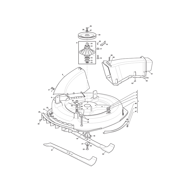 Mountfield MTF 1428H Ride-on (2T0210483-MTF [2022-2023]) Parts Diagram, Cutting Plate