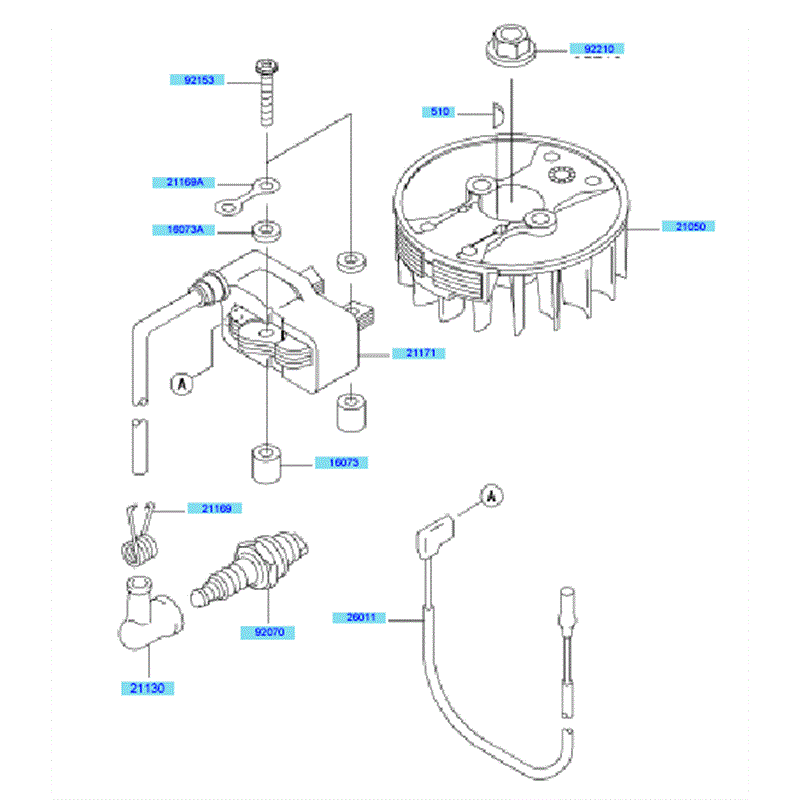 Kawasaki KHD600A (HB600B-BS50) Parts Diagram, Electric Equipment