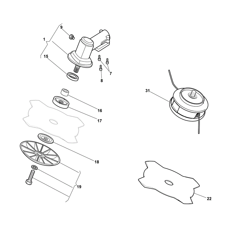 Mountfield BJ 335 Petrol Brushcutter [285320003MO9] (2009) Parts Diagram, Page 3