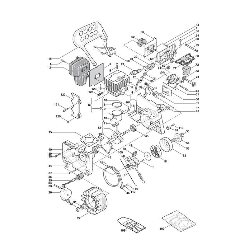 Mountfield MC 443 (224718003 [2005]) Parts Diagram, Engine