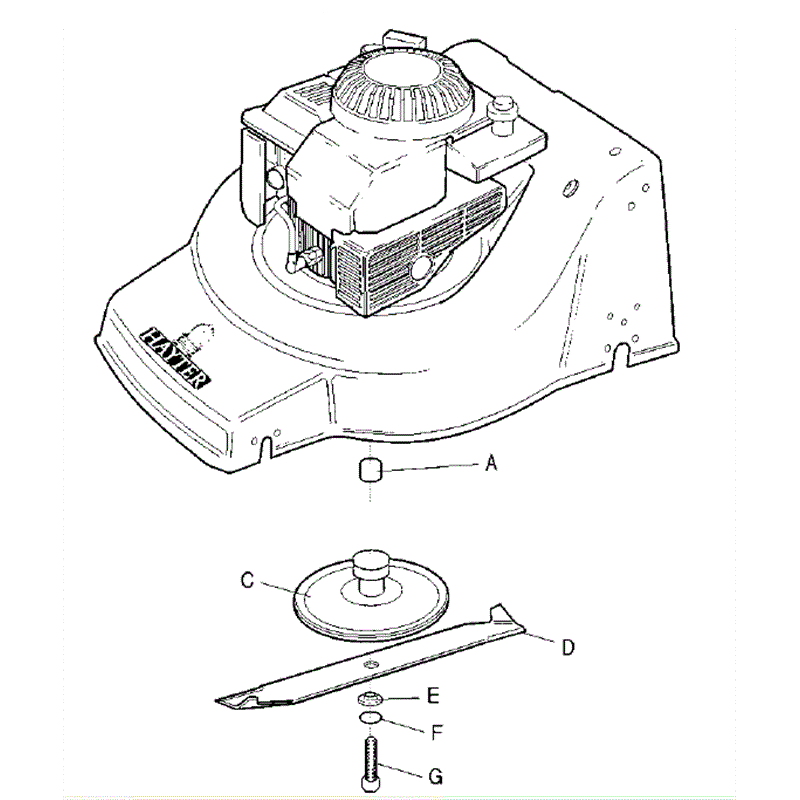 Hayter Jubilee  Lawnmower (Friction Disc Kit for 424 427S001001-427S099999) Parts Diagram, Friction Disc Kit for 424