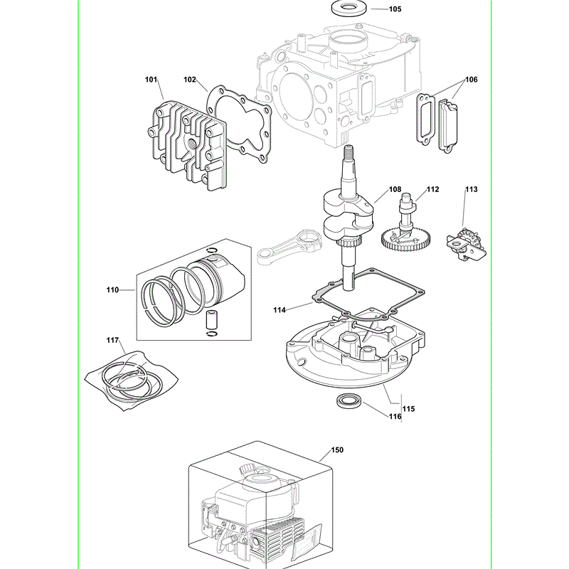 Castel / Twincut / Lawnking SV150-T (2010) Parts Diagram, Page 2