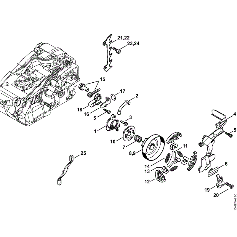 Stihl MS 150 Chainsaws (MS150 CE 2 Mix) Parts Diagram, Oil pump