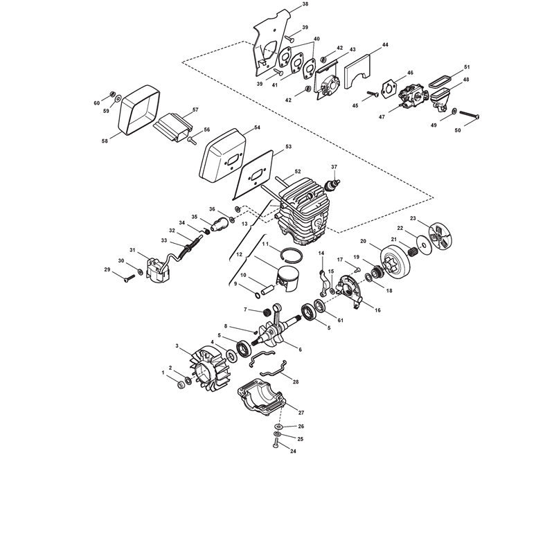 Mountfield MC 4818 (224016003-M08 [2008]) Parts Diagram, Engine