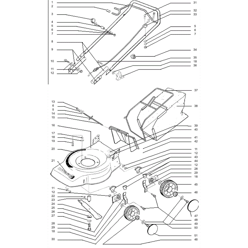 Mountfield Laser Delta (MPR10018-20) Parts Diagram, Page 1